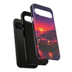 FD RX-7 Retro Sunset Sports Car Tough Case | Neon Vaporwave Beach Drive
