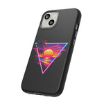 Synthwave Sunset Triangle Phone Case Retro Vaporwave Case