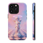 Praying Cherub Statue halo Vaporwave Aesthetic phone case