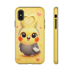 Cockatiel Kawaii Heart Crest Art Tough Phone Case