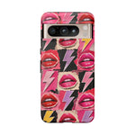 Pop Art Lips and Lightning Bolt Phone Case