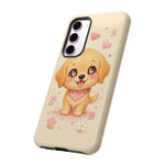 Golden Retriever Heart Eyes Kawaii Pet Dog Art Tough Phone Case