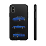 Blue MX-5 Roadster Phone Case Tough JDM Convertible Multi View Print