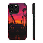 Matte Black Challenger Sunset Tough Phone Case - Palm Silhouette
