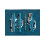 1967 Fairlane Car Illustration Blanket | Vintage Auto Velveteen Throw