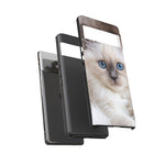 Ragdoll Kitten Phone Case, Blue Eyes Macro Portrait Cover, Gift