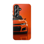 Orange Camaro Phone Case, ZL1 American Muscle Car Tough Cover for Men Gift
