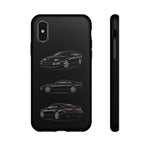 Black 300ZX Sports Car Tough Phone Case - Multi View