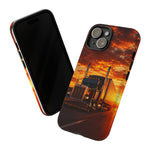 Classic Semi Truck Sunset Highway Phone Case Tough Case