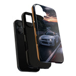 Skyline GT-R R34 White Nurburgring Speed Art Tough Phone Case