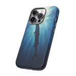 Barracuda Silhouette Phone Case, Sunlit Marine Art Tough Cover