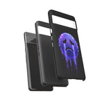 Glitch Sad Face Phone Case, Anime Melt Static Tough Cover