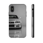 Silver Skyline Phone Case, R34 GTR 90s JDM Legend Tough Cover for Men Gift