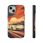 Retro Sunset Countach phone case | Sports car tough cover