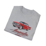 Red Vintage 1960 Chevy Impala Trio T-Shirt | Classic Car Illustration