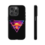 Synthwave Sunset Triangle Phone Case Retro Vaporwave Case