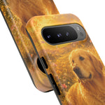 Golden Retriever Phone Case Flower Field Tough Cover Gift Art