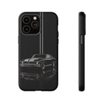 Nova SS Phone Case, Black 68 Muscle Car Silver Stripe Studio Cover