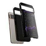 R33 Skyline Infographic Phone Case, Purple Spec Sheet Cover