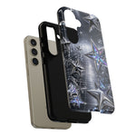 Holographic Silver Stars Grid phone case | Tough Cover