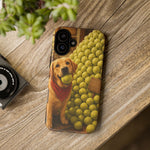 Golden Retriever with Tennis Ball phone case | Cute Dog Art, Tennis Ball Pile