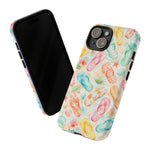 Watercolor Flip Flops pattern Tough Case | Beach Shells Phone Cover