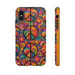 Peace Love Rainbow Spiral Art Tough Phone Case