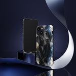 Black Lab Watercolor Art Tough Phone Case - Dog Portrait