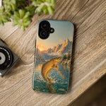 Leaping Golden Trout Lake Scene phone case | Tough Cover