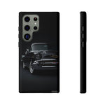Black 1957 Chevy Bel Air Chrome Front Tough Phone Case for Classic Car Fans