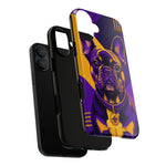 French Bulldog Pop-Art Portrait Tough Phone Case - Purple Gold