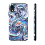 Chrome Metallic Swirl  Art Tough Phone Case