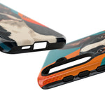 Boston Terrier Pop-Art Portrait Tough Phone Case - Teal Orange