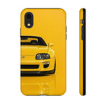 Yellow Supra Phone Case, MK4 90s JDM Legend Tough Protective Cover for Men