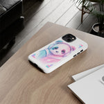 Pastel Panda Phone Case, Glitch Color Block Cover