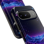 Retro Neon Mountains Phone Case | Vaporwave Galaxy Landscape