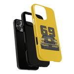 1969 Camaro Z28 Yellow Front View Muscle Car Tough Phone Case