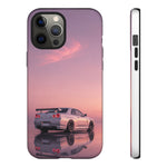 Silver Skyline R34 at Sunset Phone Case | Car Reflection Sky Case