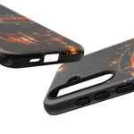 Orange Cuda Phone Case, Rainy City Night Muscle Car Tough Cover