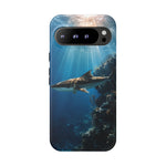 Cobia Reef Phone Case, Shaft of Light Ocean Fishing Tough Cover