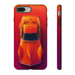 C3 Corvette Phone Case, Orange Top-Down Duotone Gradient Cover