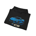 2021 C8 Stingray Rapid Blue Mid Engine Chevy Supercar Pullover Hoodie