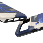 R34 Skyline GT-R Bayside Blue Tough Phone Case for 90s JDM Fans