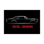 1966 Chevelle SS 396 Poster Classic Muscle Car Wall Art Chevy SS Print Decor
