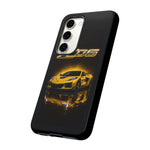 Z06 Corvette Phone Case, Yellow Neon Chrome Studio Cover