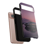 Sunset Skyline GT-R R32 phone case | car reflection, purple dusk