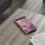 Floating Pool Deck Phone Case, Pastel Cloud 3D Render Cover