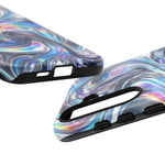 Chrome Metallic Swirl  Art Tough Phone Case