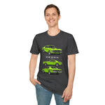 1971 Demon Green Classic Muscle Car T-Shirt | Vintage Coupe Illustration