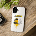 Z06 Corvette Phone Case, Yellow Sketch Reveal Chrome Cover